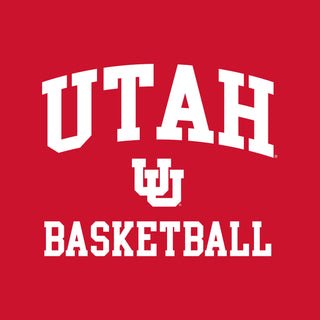 Utah Utes Arch Logo Basketball T-Shirt - Red