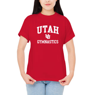 Utah Utes Arch Logo Gymnastics T-Shirt - Red