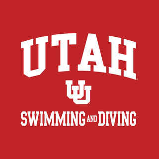 Utah Utes Arch Logo Swimming & Diving Hoodie - Red