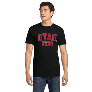 Utah Utes Front Back Print T-Shirt - Black