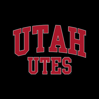 Utah Utes Front Back Print Hoodie - Black