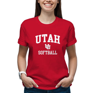 Utah Utes Arch Logo Softball T-Shirt - Red