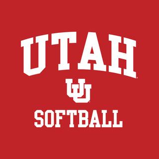 Utah Utes Arch Logo Softball Hoodie - Red
