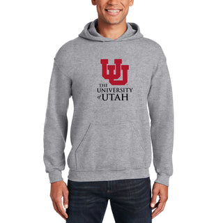 Utah Institutional Logo Hoodie - Sport Grey