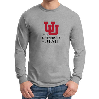 Utah Institutional Logo Long Sleeve - Sport Grey