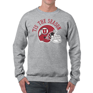 Utah Utes Tis the Season Crewneck - Sport Grey