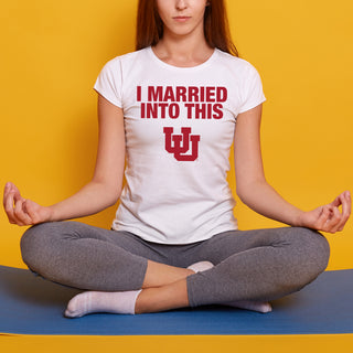 Utah Utes I Married Into This Women's T-Shirt - White