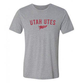 Utah Utes Distressed Year Banner Triblend T-Shirt - Athletic Grey