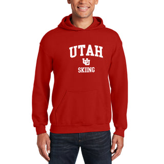 Utah Utes Arch Logo Skiing Hoodie - Red