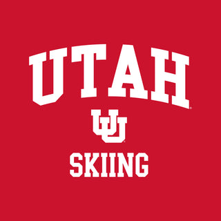 Utah Utes Arch Logo Skiing Hoodie - Red