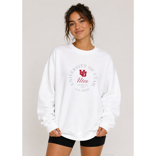 Utah Roundabout BTB Crewneck - White