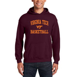 Virginia Tech Arch Logo Basketball Hoodie - Maroon