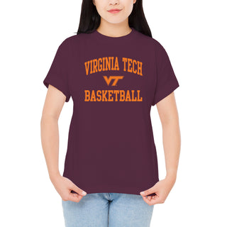 Virginia Tech Arch Logo Basketball T-Shirt - Maroon