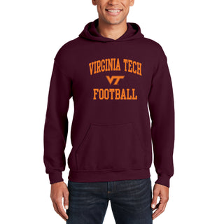 Virginia Tech Arch Logo Football Hoodie - Maroon