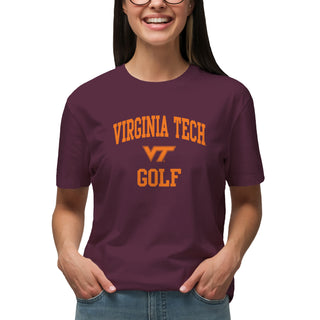 Virginia Tech Arch Logo Golf T-Shirt - Maroon