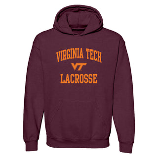 Virginia Tech Arch Logo Lacrosse Hoodie - Maroon