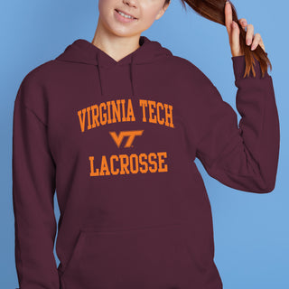 Virginia Tech Arch Logo Lacrosse Hoodie - Maroon