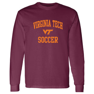 Virginia Tech Arch Logo Soccer Long Sleeve - Maroon