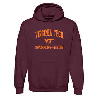 Virginia Tech Arch Logo Swimming & Diving Hoodie - Maroon