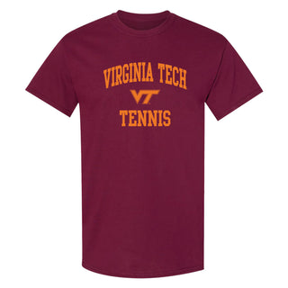 Virginia Tech Arch Logo Tennis T-Shirt - Maroon