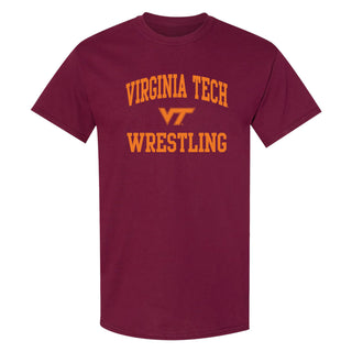 Virginia Tech Arch Logo Wrestling T-Shirt - Maroon