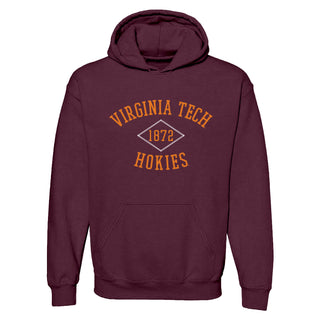 Virginia Tech Faux Stitch Arch Hoodie - Maroon