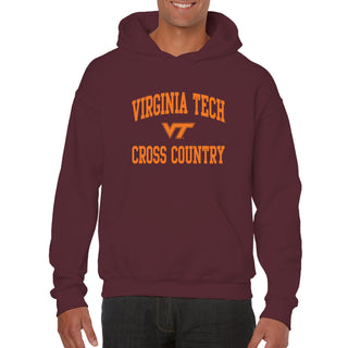 Virginia Tech Arch Logo Cross Country Hoodie - Maroon