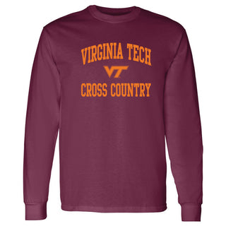 Virginia Tech Arch Logo Cross Country Long Sleeve - Maroon