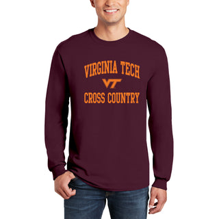 Virginia Tech Arch Logo Cross Country Long Sleeve - Maroon