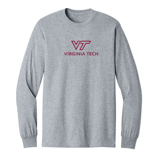 Virginia Tech Institutional Logo Long Sleeve - Sport Grey