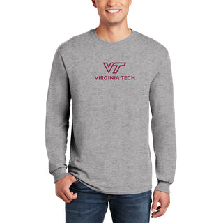 Virginia Tech Institutional Logo Long Sleeve - Sport Grey