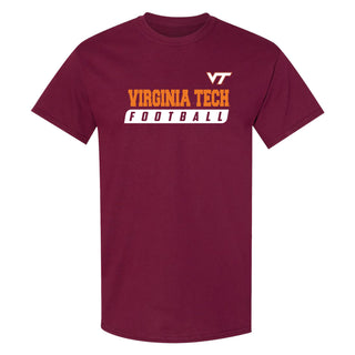 Virginia Tech Football Slant T-Shirt - Maroon