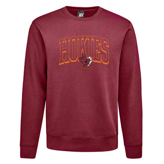 Virginia Tech Mega Shadow BTB Crewneck - Maroon