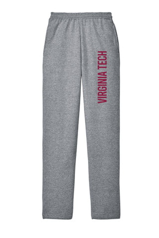 Virginia Tech Hokies  Super Block Sweatpants - Sport Grey