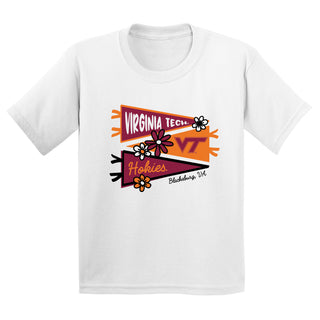 Virginia Tech Cute Pennant Youth T-Shirt - White