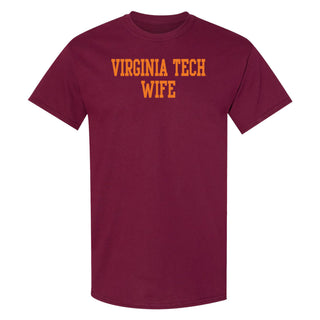 Virginia Tech Basic Block Wife T-Shirt - Maroon