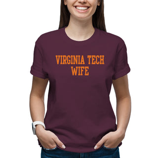 Virginia Tech Basic Block Wife T-Shirt - Maroon