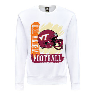 Virginia Tech 90s Big Print Crewneck - White