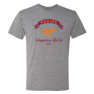 Virginia Tech Ribbon Arc NLA Triblend T-Shirt - Premium Heather
