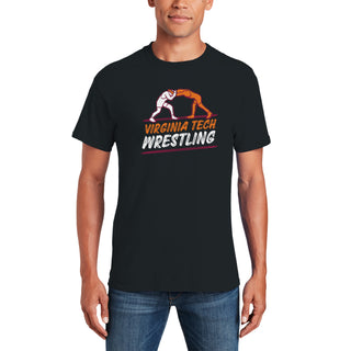 Virginia Tech Wrestling Sketch T-Shirt - Black