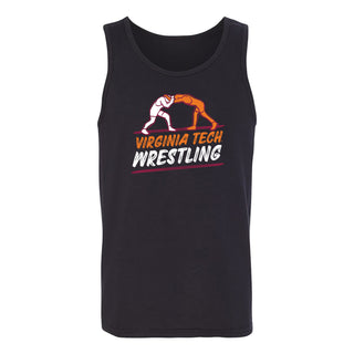 Virginia Tech Wrestling Sketch Tank Top - Black