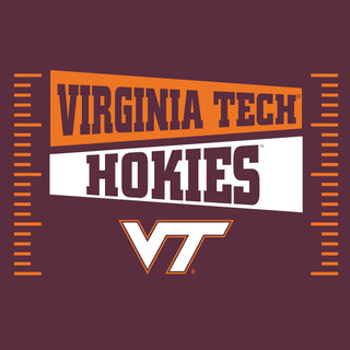 Virginia Tech Hokies Football Field Block T-Shirt - Maroon