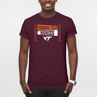 Virginia Tech Hokies Football Field Block T-Shirt - Maroon