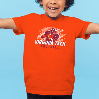 Virginia Tech Football Action T-Shirt - Orange