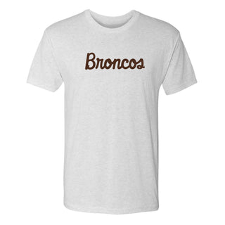 Western Michigan Broncos Script Wordmark NLA Triblend T-Shirt - Heather White