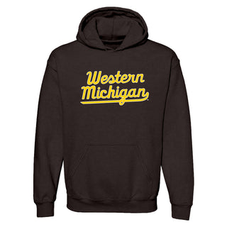 Western Michigan Script Wordmark Hoodie - Dark Chocolate