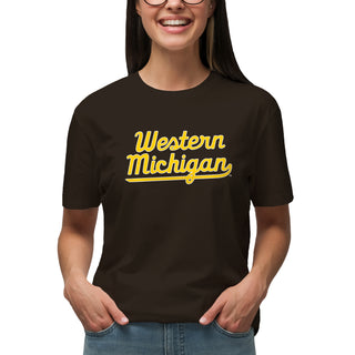 Western Michigan Script Wordmark T-Shirt - Dark Chocolate