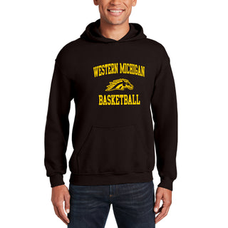 Western Michigan Arch Logo Basketball Hoodie - Dark Chocolate