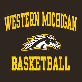Western Michigan Arch Logo Basketball Hoodie - Dark Chocolate