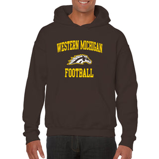 Western Michigan Arch Logo Football Hoodie - Dark Chocolate